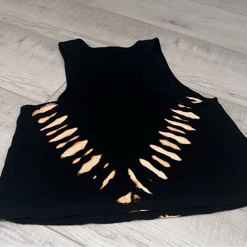 Black and Tan Tie-Dye Women's Top
